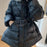 Women Puffer Down Coat Belt Lady Overcoat Belt Tie Knot Cinch Belt Waistband Matte Black