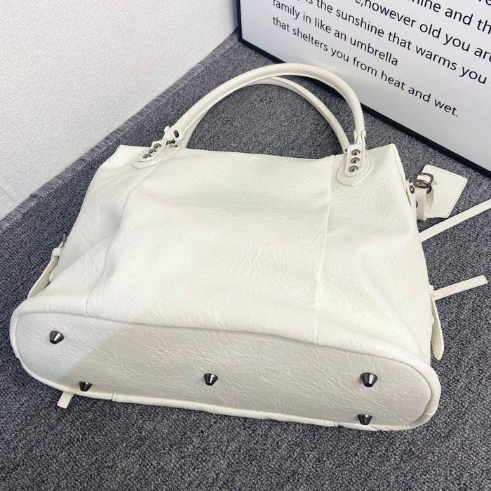 Womens PU Leather Tote Bag Stylish Shoulder Bag for Working Commuting Dating