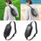 Hard Shell Chest Bag Sturdy Fashion Men Chest Bag for Running Camping Hiking Black