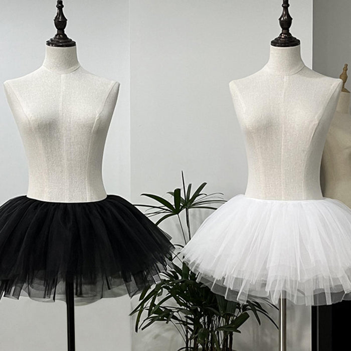 Womens Tulle Petticoat Hoopless Petticoat for Ballet Dance Bridal Dress Gown 50cm to 100cm White