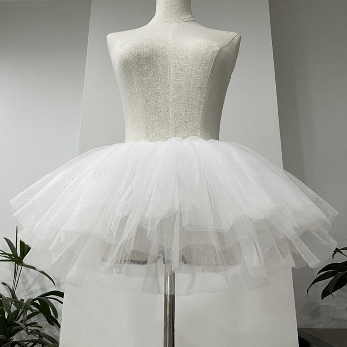 Womens Tulle Petticoat Hoopless Petticoat for Ballet Dance Bridal Dress Gown 50cm to 100cm White