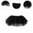 Womens Tulle Petticoat Hoopless Petticoat for Ballet Dance Bridal Dress Gown 50cm to 100cm Black