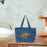 Women Tote Bag Trendy Portable Shoulder Bag for Beach Holidays Birthday Gift Blue