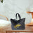 Women Tote Bag Trendy Portable Shoulder Bag for Beach Holidays Birthday Gift Black