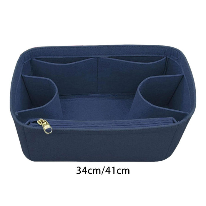 Purse Organizer Insert Shaper Felt Bag Organizer for Luggage Backpack Duffel 34cmx13cmx22cm