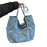 Womens Shoulder Bag Portable Elegant Denim Handbag for Outdoor Work Vacation