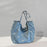 Womens Shoulder Bag Portable Elegant Denim Handbag for Outdoor Work Vacation