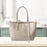 Women Tote Bag PU Leather Shoulder Bag Lady Lightweight Travel High Capacity