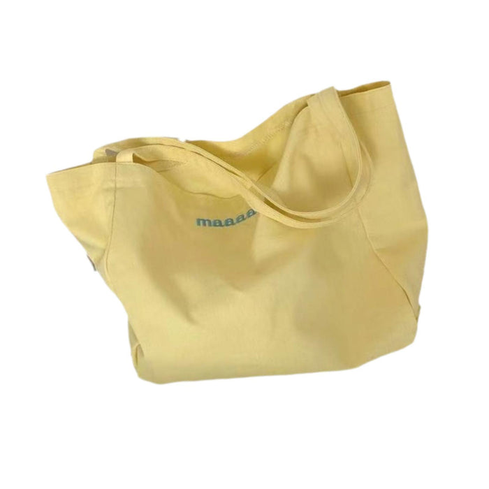 Canvas Tote Bag for Women Large Pouch Shopping Bag for Work Outdoor Shopping Yellow