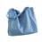 Canvas Tote Bag for Women Large Pouch Shopping Bag for Work Outdoor Shopping Blue