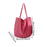 Canvas Tote Bag for Women Large Pouch Shopping Bag for Work Outdoor Shopping Pink