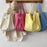 Canvas Tote Bag for Women Large Pouch Shopping Bag for Work Outdoor Shopping Pink