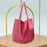 Canvas Tote Bag for Women Large Pouch Shopping Bag for Work Outdoor Shopping Pink