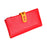 Womens Wallet Ladies Billfold Trendy Long Clutch for Commuting Dating Travel Red