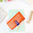 Womens Wallet Ladies Billfold Trendy Long Clutch for Commuting Dating Travel Orange