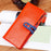 Womens Wallet Ladies Billfold Trendy Long Clutch for Commuting Dating Travel Orange