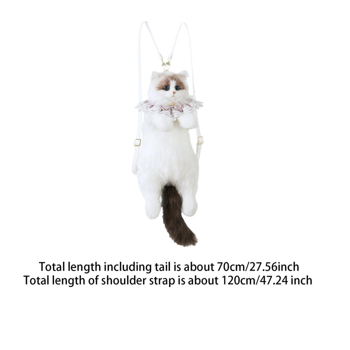 Cat Shaped Backpack Travel Stuffed Animal Backpack for Shopping Party Street Style A