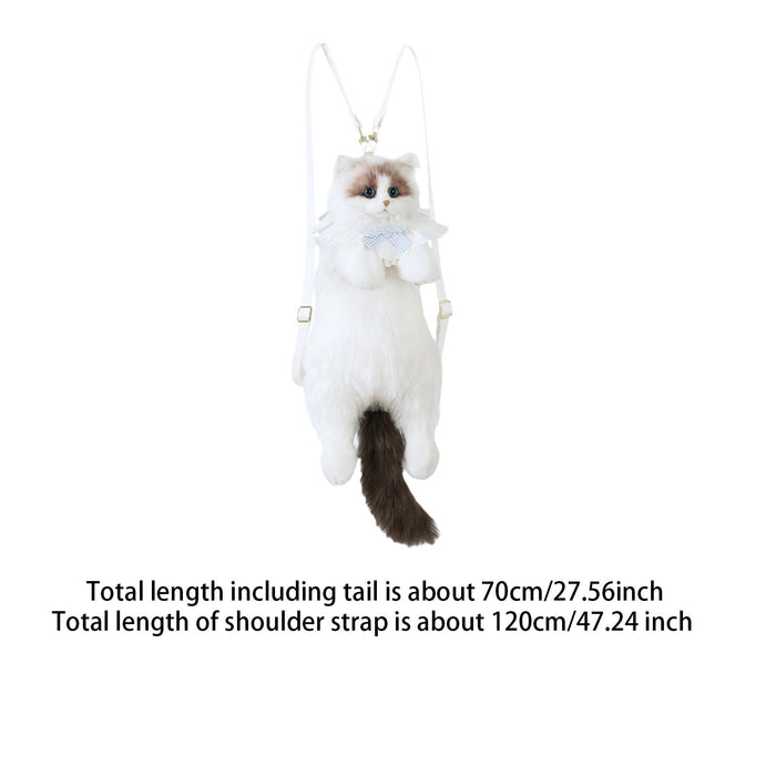 Cat Shaped Backpack Travel Stuffed Animal Backpack for Shopping Party Street Style C