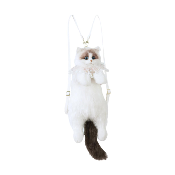 Cat Shaped Backpack Travel Stuffed Animal Backpack for Shopping Party Street Style D