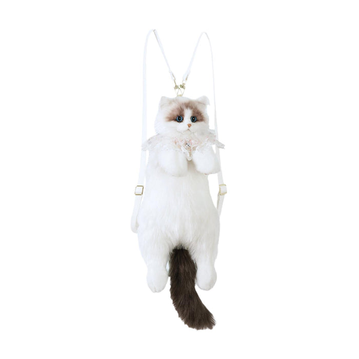 Cat Shaped Backpack Travel Stuffed Animal Backpack for Shopping Party Street Style D