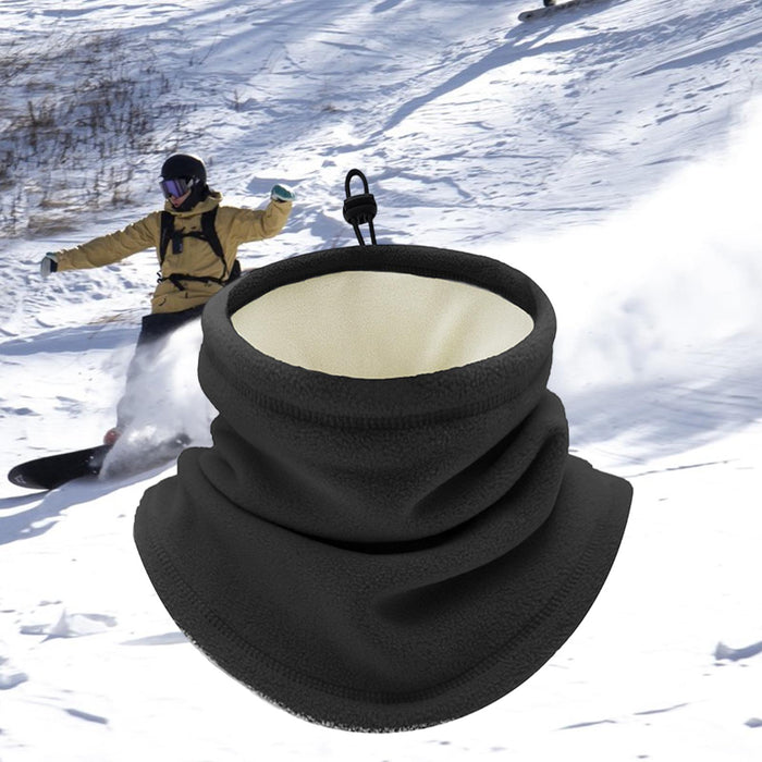 Winter Neck Warmer Gaiter Soft Gifts for Running Snowboarding Outdoor Sports Black