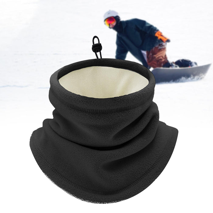 Winter Neck Warmer Gaiter Soft Gifts for Running Snowboarding Outdoor Sports Black