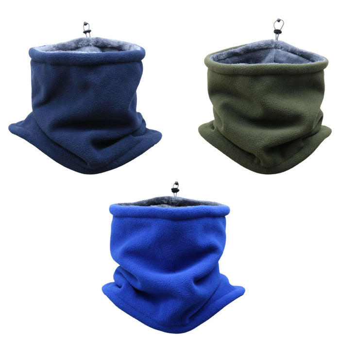 Winter Fleece Neck Gaiter Windproof Scarf Wrap for Running Motorcycle Hiking Blue