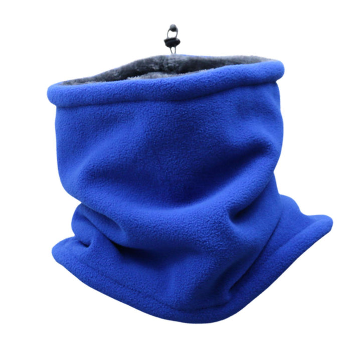 Winter Fleece Neck Gaiter Windproof Scarf Wrap for Running Motorcycle Hiking Blue