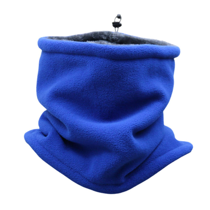 Winter Fleece Neck Gaiter Windproof Scarf Wrap for Running Motorcycle Hiking Blue