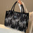 Women Shoulder Bag Satchel Lightweight Tote Bag for Vacation Travel Birthday Black