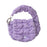 Womens Quilted Handbag Travel Purse Portable Mini Wallet for Dating Shopping Purple