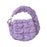 Womens Quilted Handbag Travel Purse Portable Mini Wallet for Dating Shopping Purple