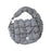 Women's Quilted Handbag Pleated Bag Fashion Change Pouch for Shopping Dating Gray