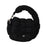 Women's Quilted Handbag Pleated Bag Fashion Change Pouch for Shopping Dating Black