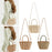 Tote Bag for Women W/ Zipper Weaving Handbag for Shopping Commuting Vacation Beige