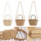 Tote Bag for Women W/ Zipper Weaving Handbag for Shopping Commuting Vacation Beige