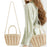 Tote Bag for Women W/ Zipper Weaving Handbag for Shopping Commuting Vacation Beige