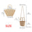 Tote Bag for Women W/ Zipper Weaving Handbag for Shopping Commuting Vacation Beige