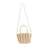 Tote Bag for Women W/ Zipper Weaving Handbag for Shopping Commuting Vacation Beige