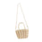 Tote Bag for Women W/ Zipper Weaving Handbag for Shopping Commuting Vacation Beige