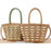 Tote Bag for Women W/ Zipper Weaving Handbag for Shopping Commuting Vacation Beige