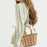 Tote Bag for Women W/ Zipper Weaving Handbag for Shopping Commuting Vacation Brown