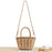 Tote Bag for Women W/ Zipper Weaving Handbag for Shopping Commuting Vacation Brown