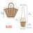 Tote Bag for Women W/ Zipper Weaving Handbag for Shopping Commuting Vacation Brown