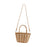 Tote Bag for Women W/ Zipper Weaving Handbag for Shopping Commuting Vacation Brown