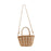 Tote Bag for Women W/ Zipper Weaving Handbag for Shopping Commuting Vacation Brown