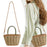 Tote Bag for Women W/ Zipper Weaving Handbag for Shopping Commuting Vacation Green