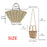 Tote Bag for Women W/ Zipper Weaving Handbag for Shopping Commuting Vacation Green