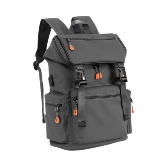 Casual Backpack Fashion Large Capacity Men Daypack for Work Camping Training Deep Grey