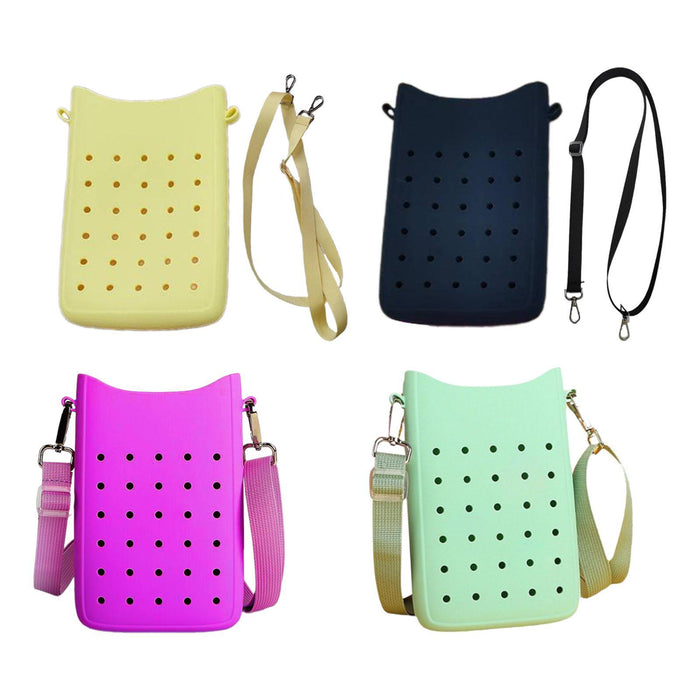 Phone Holder Bag Elegant Soft Holes Shoulder Bag for Outdoor Traveling Sport Beige